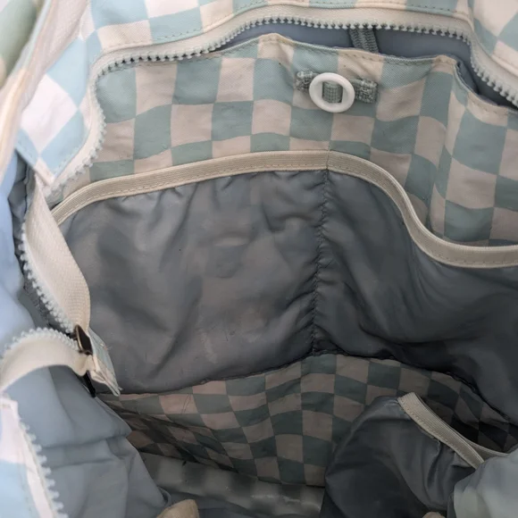 Checkered Tote Bag with Front Pocket - Picture 3 of 13